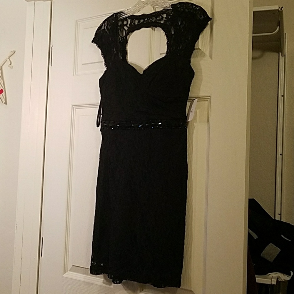 Black lace dress